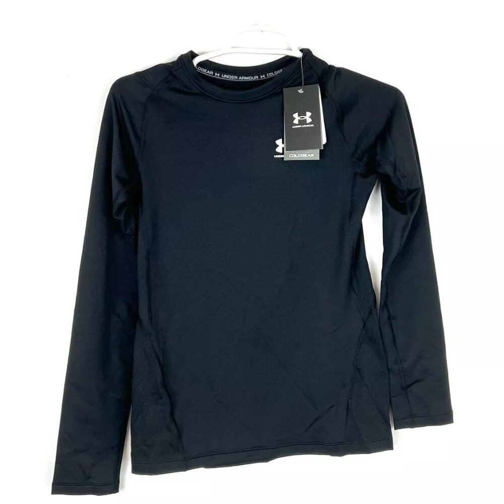 Under Armour Boy’s Black Long Sleeve Shirt Size Large